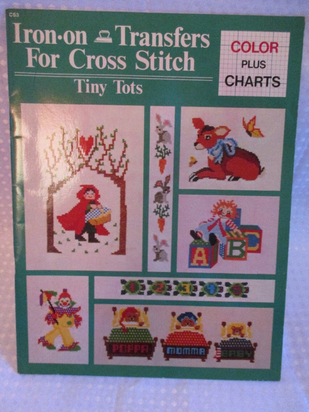 NWT 1981 Craftways Corp. Iron-On Color Transfers for Cross Stitch 'Tiny Tots'